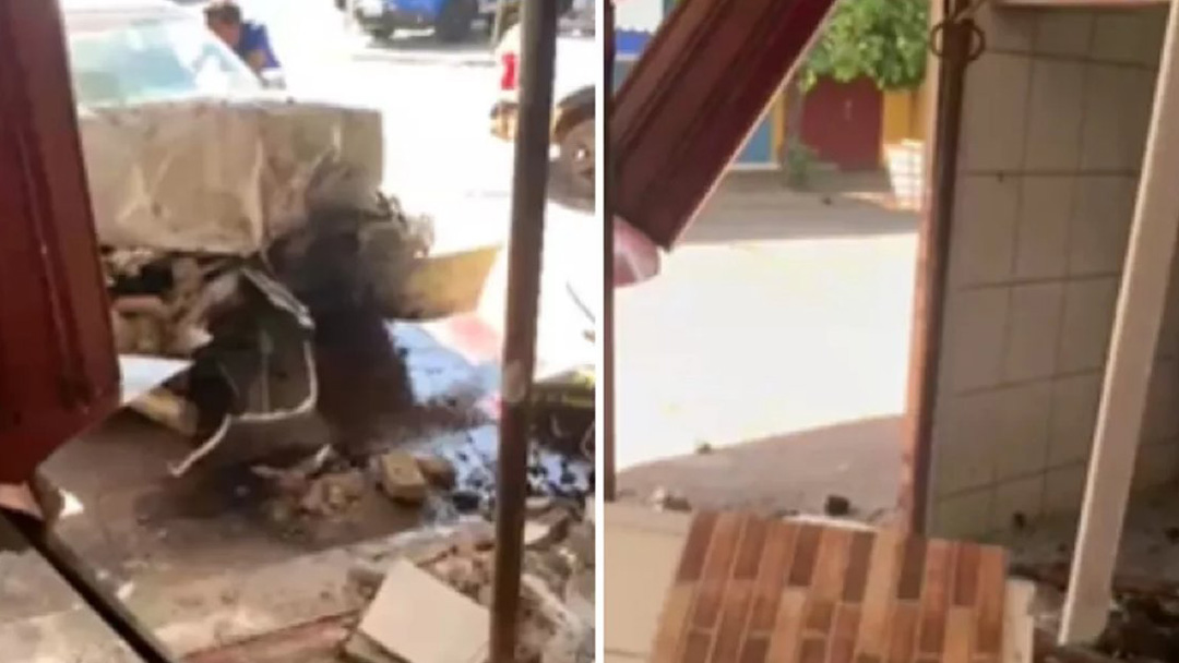Açougue destruído